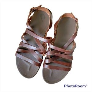 Olukai Women's Awe Awe Brown Leather Sandal Women’s Size 10